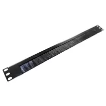 Cablenet | Cablenet 1u Brush Strip Panel Half Open top Style Black