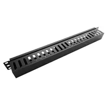 Cablenet | Cablenet 1u Cable Dump Panel Plastic with Pass Through Black