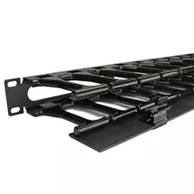 Cablenet | Cablenet 1u Slotted Finger 19inch 92mm Depth Cable Management Black