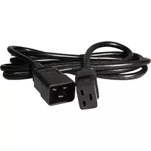 Power Cables | Cablenet 2.5m IEC C20 - IEC C19 Black PVC 1.5mm Power Lead
