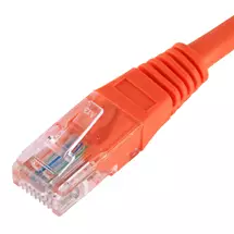 Cablenet | Cablenet 20m Cat5e RJ45 Orange U/UTP PVC 24AWG Flush Moulded Booted