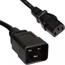 Power Cables | Cablenet 2m IEC C20 - IEC C13 Black PVC 1.5mm Power Leads