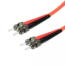 Top Brands | Cablenet 2m OM1 62.5/125 ST-ST Duplex Orange LSOH Fibre Patch Lead