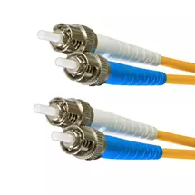 Cablenet | Cablenet 2m OS2 9/125 ST-ST Duplex Yellow LSOH Fibre Patch Lead