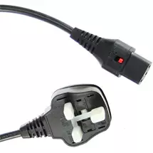 Power Cables | Cablenet 2m UK - IEC C13 IEC Lock Black PVC 1.0mm Power Leads