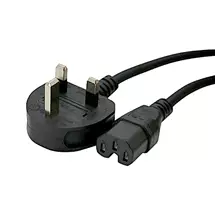 Power Cables | Cablenet 2m UK (13 Amp)  IEC C15 Hot Condition Black H05RNF 1.0mm