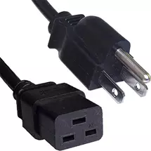 Power Cables | Cablenet 2m USA Plug (3 Pin) - IEC C19 Black PVC Power Leads