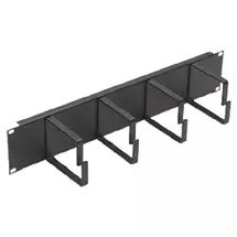 Rack Accessories | Cablenet 2u 4 Ring Cable Management Bar 100mm Rings Black