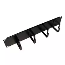 Rack Accessories | Cablenet 2u 4 Ring Cable Management Bar 65mm Rings Black