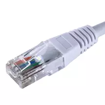Cablenet | Cablenet 30m Cat5e RJ45 White U/UTP PVC 24AWG Flush Moulded Booted