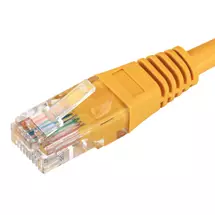 Cablenet | Cablenet 30m Cat5e RJ45 Yellow U/UTP PVC 24AWG Flush Moulded Booted