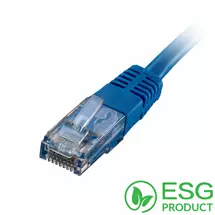 Cablenet | Cablenet 3m Cat5e RJ45 Blue U/UTP PVC 24AWG Flush Moulded Booted Patch