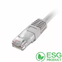 Cablenet | Cablenet 3m Cat5e RJ45 White U/UTP PVC 24AWG Flush Moulded Booted