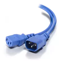 Power Cables | Cablenet 3m IEC C14 - IEC C13 Blue PVC 1.0mm Power Leads