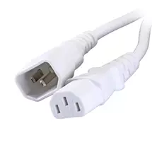 Power Cables | Cablenet 3m IEC C14 - IEC C13 White PVC 1.0mm Power Leads