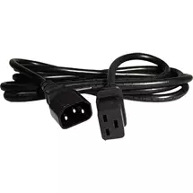 Power Cables | Cablenet 3m IEC C14 - IEC C19 Black PVC 1.5mm Power Leads