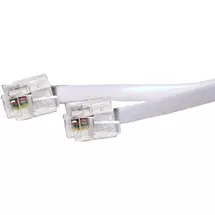 Telephone Cables | Cablenet 3m RJ11 6p6c 6 Core Straight Wired (White). Cable length: 3