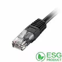 Top Brands | Cablenet 5m Cat5e RJ45 Black U/UTP PVC 24AWG Flush Moulded Booted