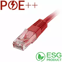 Cablenet | Cablenet 5m Cat6 RJ45 Red U/UTP PVC 24AWG Flush Moulded Booted Patch