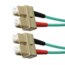 Top Brands | Cablenet 5m OM4 50/125 SC-SC Duplex Aqua LSOH Fibre Patch Lead