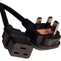Power Cables | Cablenet 5m UK (13 Amp) - IEC C19 Black PVC 1.5mm Power Leads
