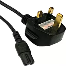 Power Cables | Cablenet 5m UK (3 Amp)  IEC C7 Figure of 8 Black PVC 0.75mm Power