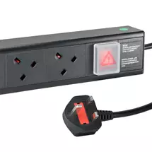 Power Distribution Unit | Cablenet 6 Way UK Horizontal 1u Filtered PDU with UK 3m Feed
