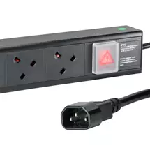 Power Distribution Unit | Cablenet 6 Way UK Horizontal 1u PDU with IEC - C14 3m Feed