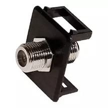 Keystone Modules | Cablenet A/V (F) Type Bezel Black | In Stock | Quzo UK