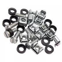 Rack Accessories | Cablenet Cage Nuts & Screws M6 Silver (PK 50) | In Stock