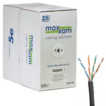 Cablenet | Cablenet Cat5e Black U/UTP LSOH 24AWG Solid CPR Dca Cable 305m Reelex