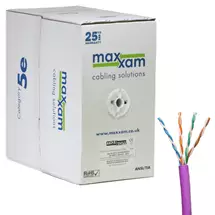 Violet | Cablenet Cat5e Violet U/UTP LSOH 24AWG Solid CPR Cca Cable 305m Reelex