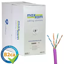 Violet | Cablenet Cat6 Violet U/UTP LSOH 23AWG Solid CPR B2ca Cable 305m Reel