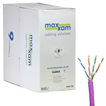 Violet | Cablenet Cat6 Violet U/UTP LSOH 23AWG Solid CPR Dca Cable 305m Reelex