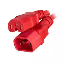 Power Cables | Cablenet CNL 3M C14-C15 Rd Rbr 1.0MM Red IEC C14 IEC C15