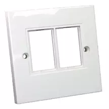 Wall Plates & Switch Covers | Cablenet LJ6C Faceplate Single Gang 2 Port | In Stock
