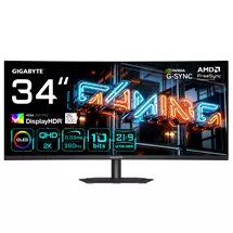 NVIDIA G-Sync Monitors | GIGABYTE MO34WQC36 34” WQHD Curved Gaming Monitor  3440 x 1440, 360Hz,