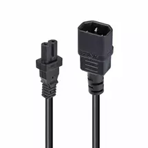Lindy | Lindy 1m IEC C14 to IEC C7 (Figure 8) Power Cable | In Stock