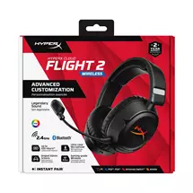 HP Headsets | HyperX Cloud Flight 2 - Wireless Gaming Headset (Black)