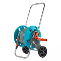 Flymo | Gardena 1850250 garden hose reel Cart reel Black, Blue, Stainless