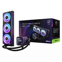 New Arrivals &amp; Just In | Asrock Phantom Gaming 360 LCD Processor Liquid cooling kit 12 cm Black