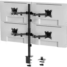 Top Brands | VonHaus Quad Monitor Stand for 1332quot; Screens, Four Screen Monitor