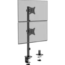 Top Brands | VonHaus Vertical Double Monitor Stand for 1332quot; Screens, Twin