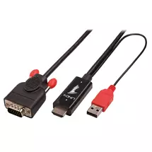 New Arrivals &amp; Just In | Lindy 2m HDMI to VGA Adapter Cable, Black | In Stock