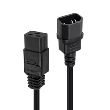 New Arrivals &amp; Just In | Lindy 1m C14 to C19 Mains Extension Cable, Black. Cable length: 1 m,