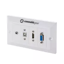 Av Cable Kits | connektgear 3m Double Gang HDMI/VGA/3.5mm/USB Type A & B AV Cable Kit.