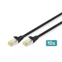Digitus | Digitus CAT 6A S/FTP patch cable, 10 pieces. Cable length: 0.5 m,