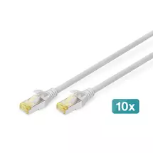 Digitus | Digitus CAT 6A S/FTP patch cable, 10 pieces. Cable length: 1 m, Cable