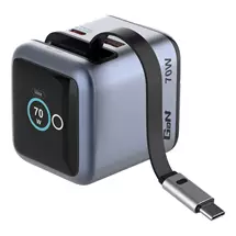 Mobile Device Chargers | Verbatim Mini GaN Charger 70W with Display and USB-C cable