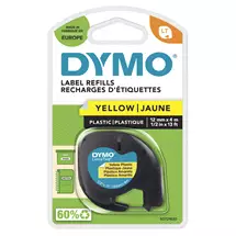 New Arrivals &amp; Just In | DYMO Branded LetraTag Plastic Labels | 12 mm x 4 m Roll | Black Print